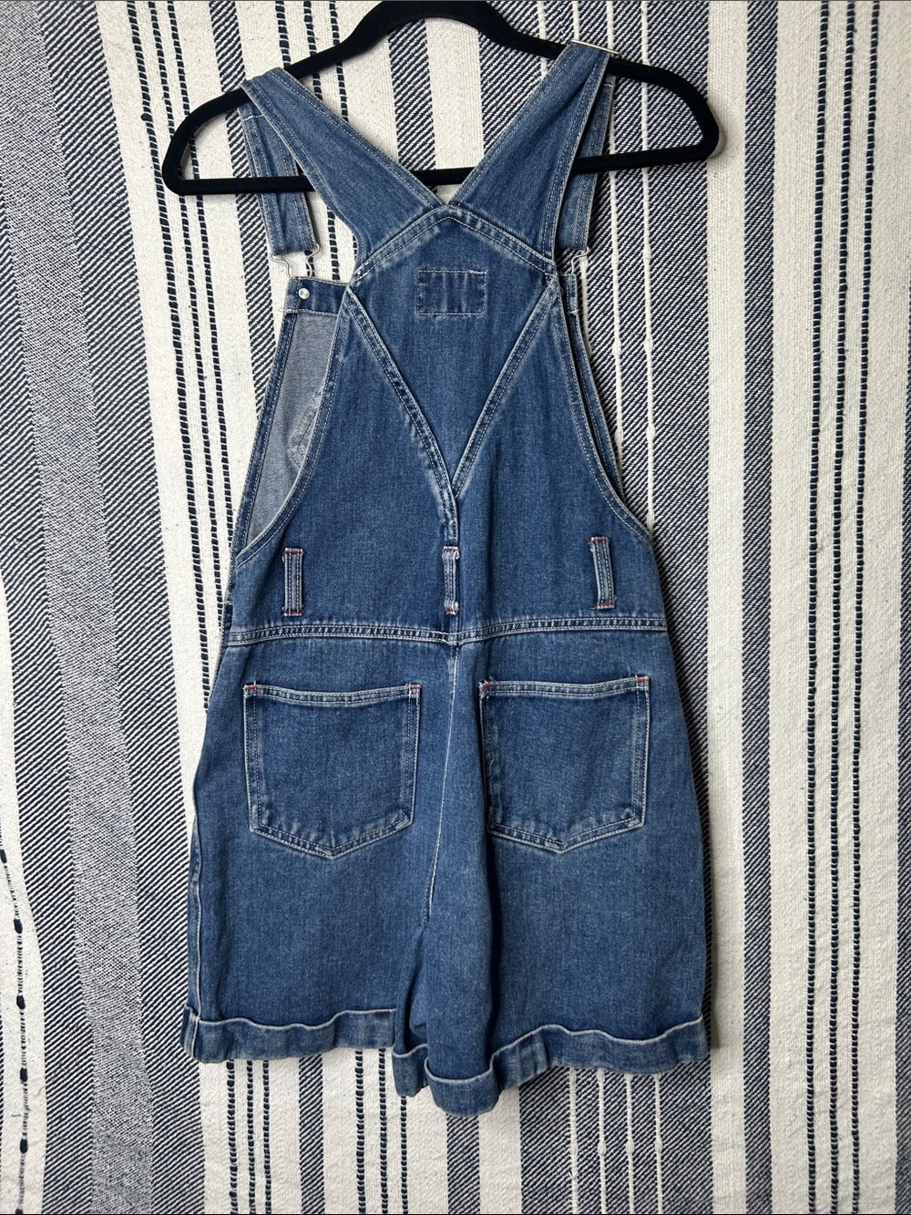 Vintage 90s No Excuses Denim Overall Shorts - Picture 3 of 4